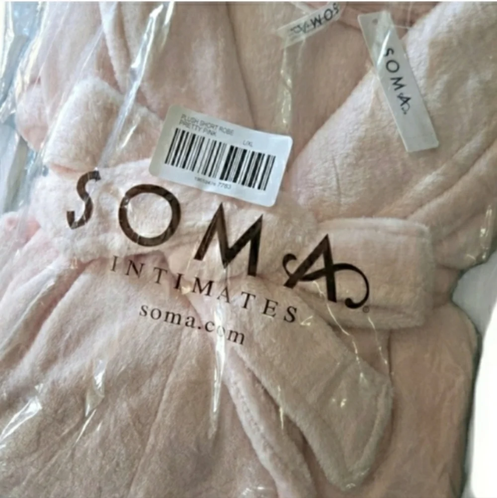 Pink Robe Short Soma Luxury Valentine L/XL NWT 💗 RETAIL $84- - Picture 5 of 12
